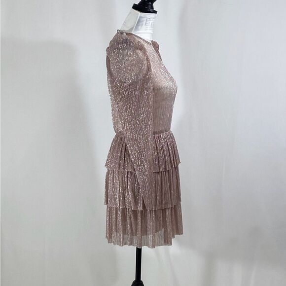 Sabina Musayev Monique Metallic Minidress size S - Picture 7 of 9